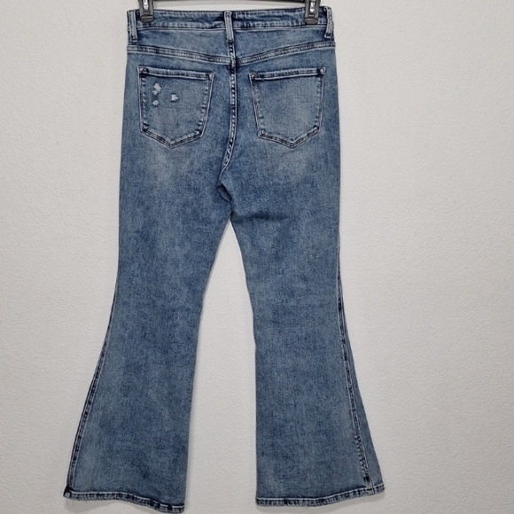 Flying Monkey Streetwear High Rise Super Flare Asymmetrical Button Fly Jeans- 30 - Picture 12 of 15